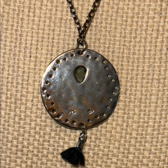 Silpada Sterling Silver Tassel Fringe Cut-out Pendant Necklace N3349 - Picture 2 of 6